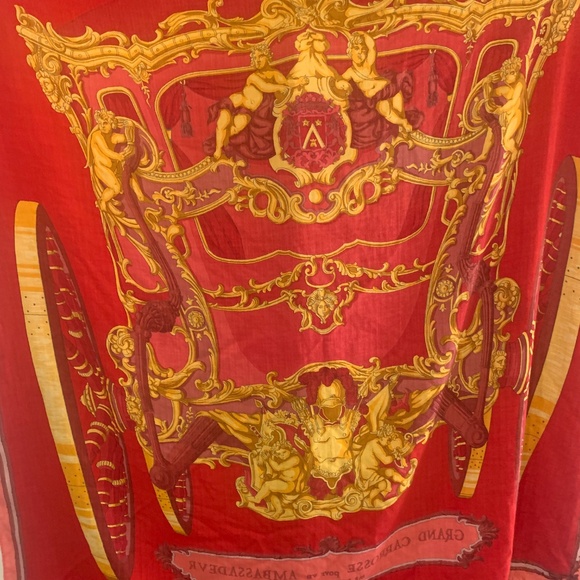 Hermes Grand Carrosse Pour Un Ambassadeur Cashmere Shawl - Picture 5 of 11